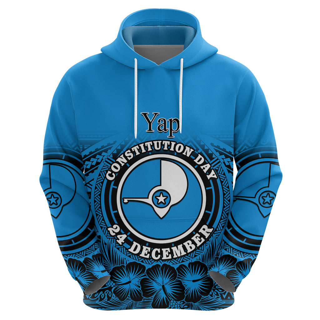 Personalised Yap Constitution Day Hoodie FSM Seal Happy 24 December LT14 - Polynesian Pride