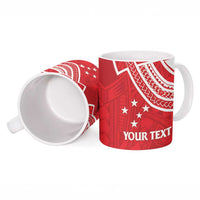 Samoa Rugby Custom Ceramic Mug Toa Samoa Pacific Sporty Red - Polynesian Pride