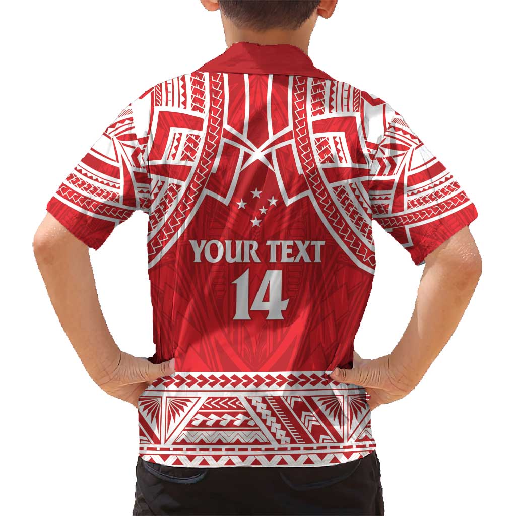 Samoa Rugby Custom Family Matching Long Sleeve Bodycon Dress and Hawaiian Shirt Toa Samoa Pacific Sporty Red - Polynesian Pride