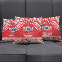 Samoa Rugby Custom Pillow Cover Toa Samoa Pacific Sporty Red - Polynesian Pride
