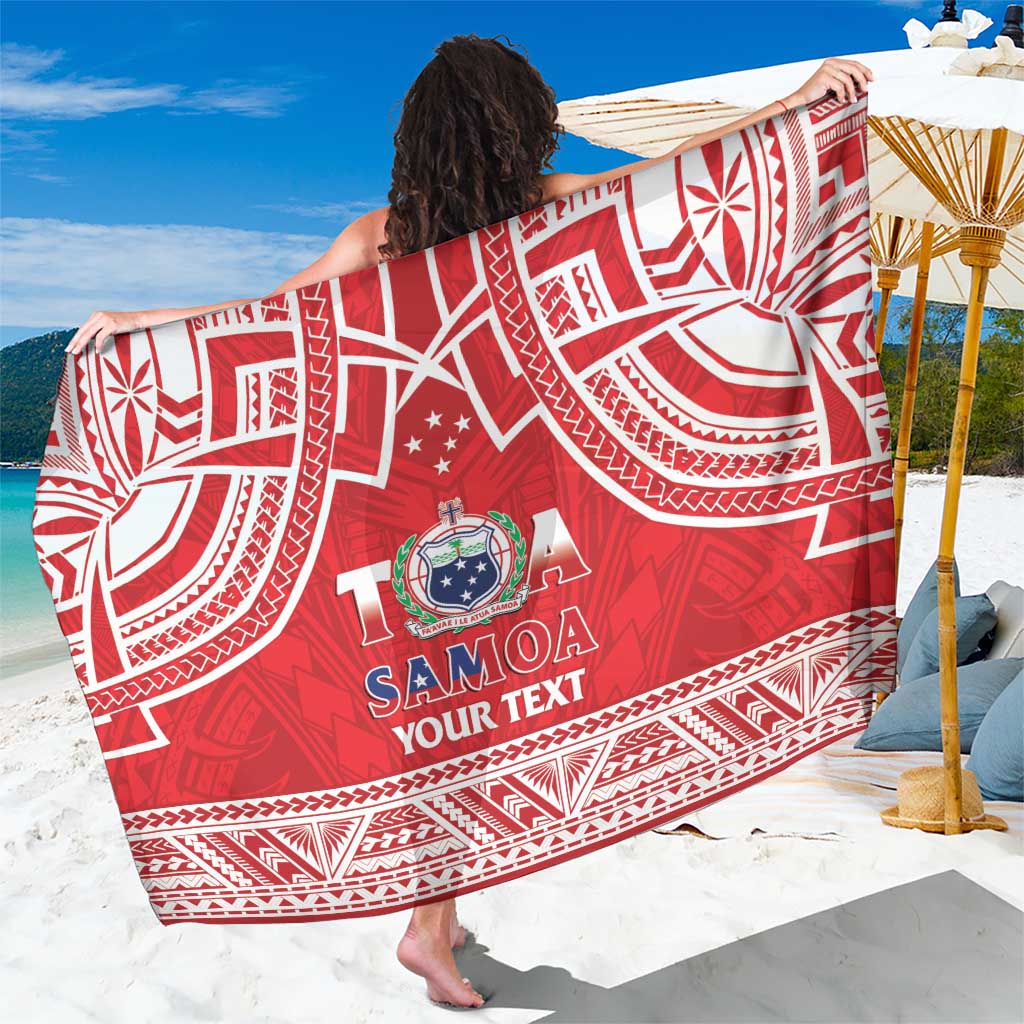 Samoa Rugby Custom Sarong Toa Samoa Pacific Sporty Red - Polynesian Pride