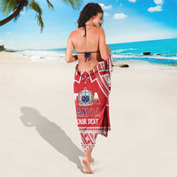Samoa Rugby Custom Sarong Toa Samoa Pacific Sporty Red - Polynesian Pride