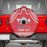 Samoa Rugby Custom Spare Tire Cover Toa Samoa Pacific Sporty Red - Polynesian Pride