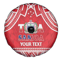 Samoa Rugby Custom Spare Tire Cover Toa Samoa Pacific Sporty Red - Polynesian Pride