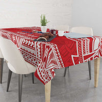 Samoa Rugby Custom Tablecloth Toa Samoa Pacific Sporty Red LT14 - Polynesian Pride