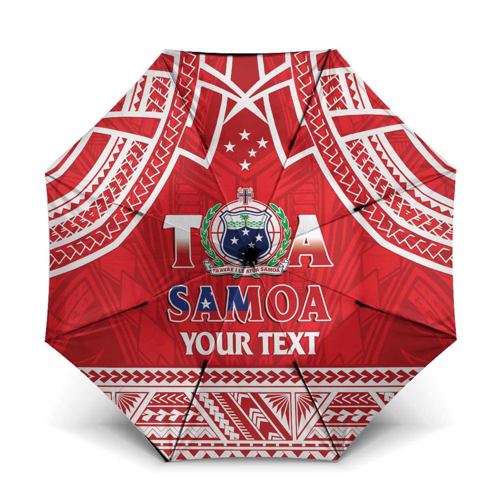 Samoa Rugby Custom Umbrella Toa Samoa Pacific Sporty Red - Polynesian Pride