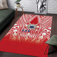Toa Samoa Rugby Custom Area Rug Samoa mo Samoa Polynesian Pacific Red - Polynesian Pride