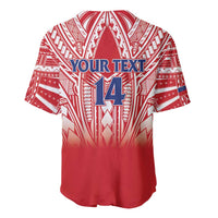 Toa Samoa Rugby Custom Baseball Jersey Samoa mo Samoa Polynesian Pacific Red LT14 - Polynesian Pride