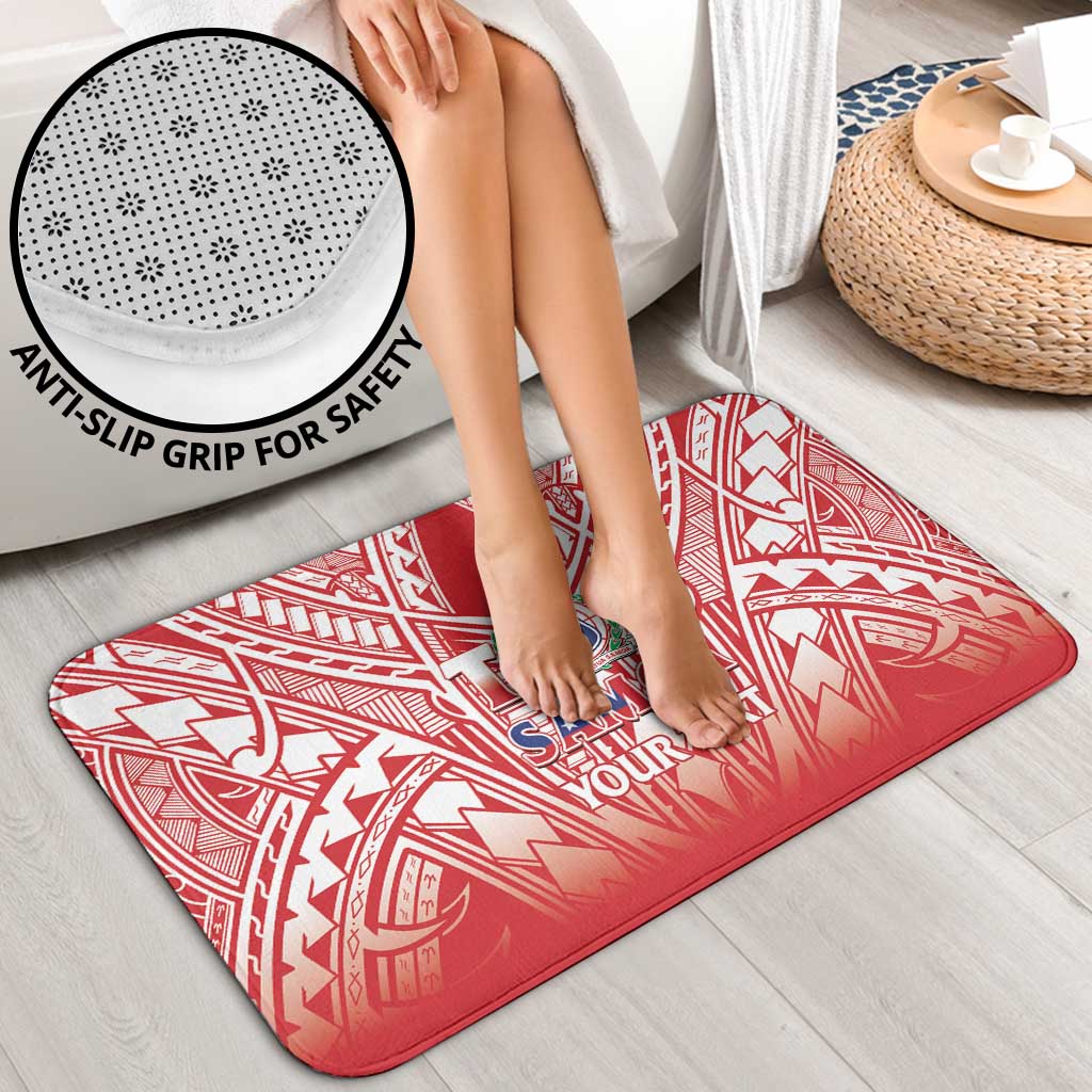 Toa Samoa Rugby Custom Bathroom Set Samoa mo Samoa Polynesian Pacific Red - Polynesian Pride