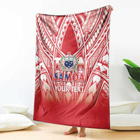 Toa Samoa Rugby Custom Blanket Samoa mo Samoa Polynesian Pacific Red - Polynesian Pride