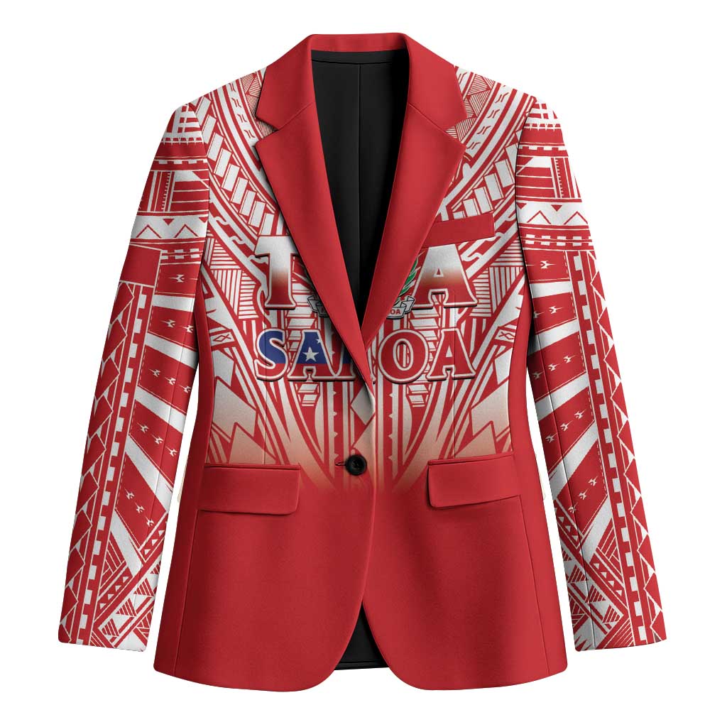 Toa Samoa Rugby Custom Blazer Samoa mo Samoa Polynesian Pacific Red - Polynesian Pride