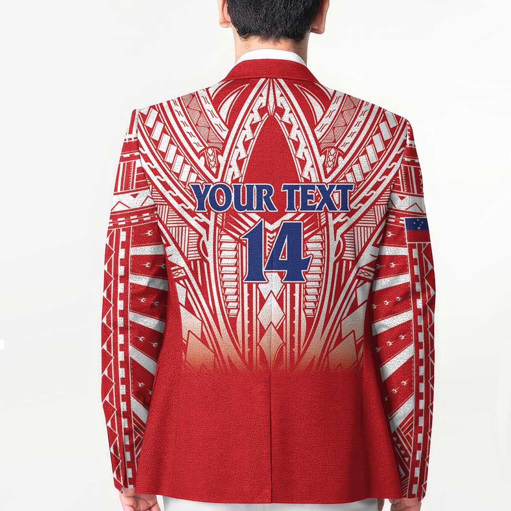 Toa Samoa Rugby Custom Blazer Samoa mo Samoa Polynesian Pacific Red - Polynesian Pride