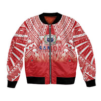 Toa Samoa Rugby Custom Bomber Jacket Samoa mo Samoa Polynesian Pacific Red LT14 Unisex Red - Polynesian Pride