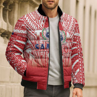 Toa Samoa Rugby Custom Bomber Puffer Jacket Samoa mo Samoa Polynesian Pacific Red - Polynesian Pride