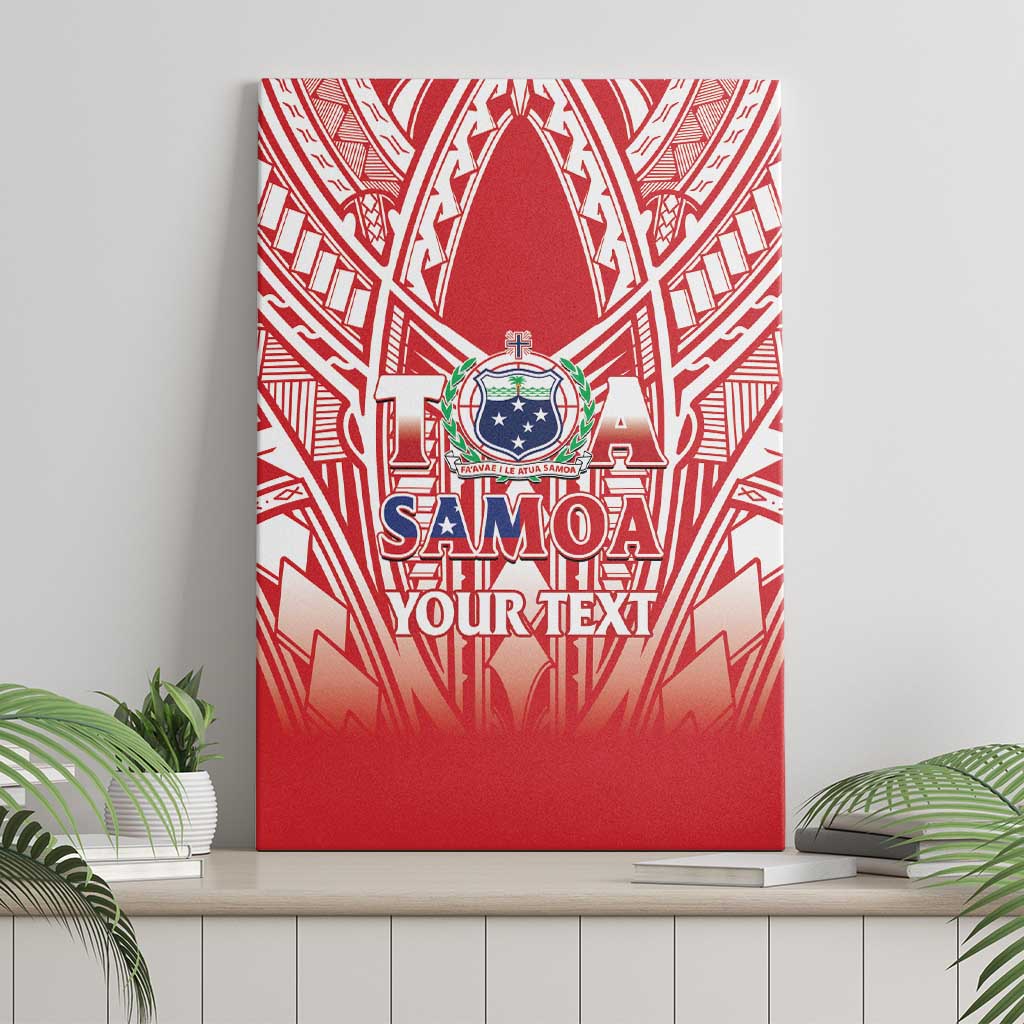 Toa Samoa Rugby Custom Canvas Wall Art Samoa mo Samoa Polynesian Pacific Red - Polynesian Pride