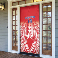 Toa Samoa Rugby Custom Door Cover Samoa mo Samoa Polynesian Pacific Red - Polynesian Pride