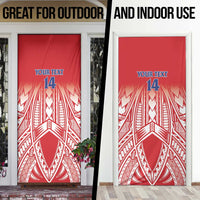 Toa Samoa Rugby Custom Door Cover Samoa mo Samoa Polynesian Pacific Red - Polynesian Pride
