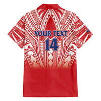 Toa Samoa Rugby Custom Family Matching Off Shoulder Maxi Dress and Hawaiian Shirt Samoa mo Samoa Polynesian Pacific Red - Polynesian Pride