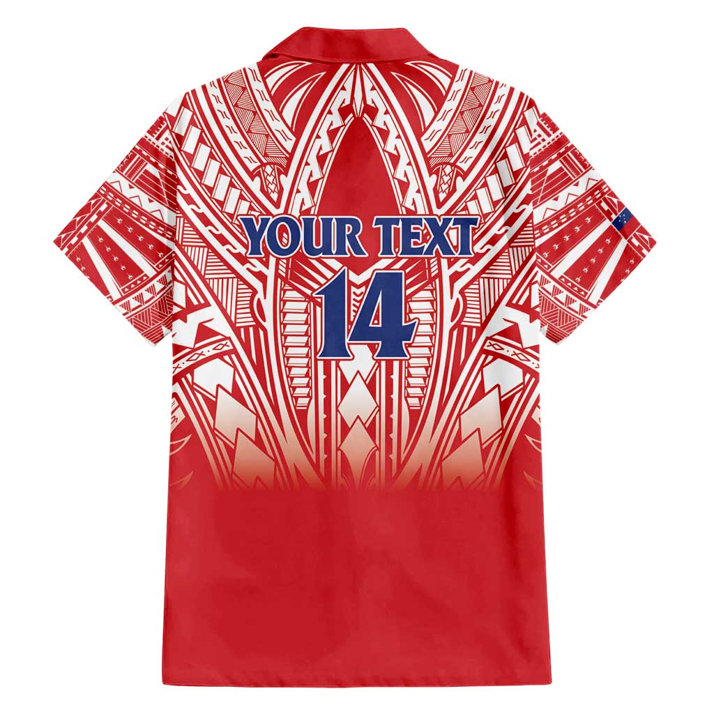 Toa Samoa Rugby Custom Hawaiian Shirt Samoa mo Samoa Polynesian Pacific Red - Polynesian Pride