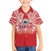 Toa Samoa Rugby Custom Kid Hawaiian Shirt Samoa mo Samoa Polynesian Pacific Red - Polynesian Pride