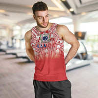 Toa Samoa Rugby Custom Men Tank Top Samoa mo Samoa Polynesian Pacific Red LT14 Red - Polynesian Pride