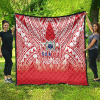 Toa Samoa Rugby Custom Quilt Samoa mo Samoa Polynesian Pacific Red - Polynesian Pride