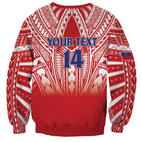 Toa Samoa Rugby Custom Sweatshirt Samoa mo Samoa Polynesian Pacific Red LT14 - Polynesian Pride