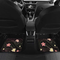 Polynesia Valentine's Day Car Mats Hammerhead Shark Plumeria With Polynesian Pattern