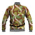 Brown Hawaii Plumeria Lei With Tropical Leaves Baseball Jacket
