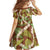 Brown Hawaii Plumeria Lei With Tropical Leaves Family Matching Long Sleeve Bodycon Dress and Hawaiian Shirt
