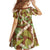 Brown Hawaii Plumeria Lei With Tropical Leaves Family Matching Puletasi and Hawaiian Shirt