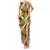 Brown Hawaii Plumeria Lei With Tropical Leaves Family Matching Tank Maxi Dress and Hawaiian Shirt