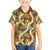 Brown Hawaii Plumeria Lei With Tropical Leaves Kid Hawaiian Shirt