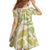 Beige Hawaii Plumeria Lei With Tropical Leaves Family Matching Off Shoulder Maxi Dress and Hawaiian Shirt