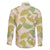 Beige Hawaii Plumeria Lei With Tropical Leaves Family Matching Off Shoulder Maxi Dress and Hawaiian Shirt