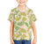 Beige Hawaii Plumeria Lei With Tropical Leaves Family Matching Off Shoulder Maxi Dress and Hawaiian Shirt