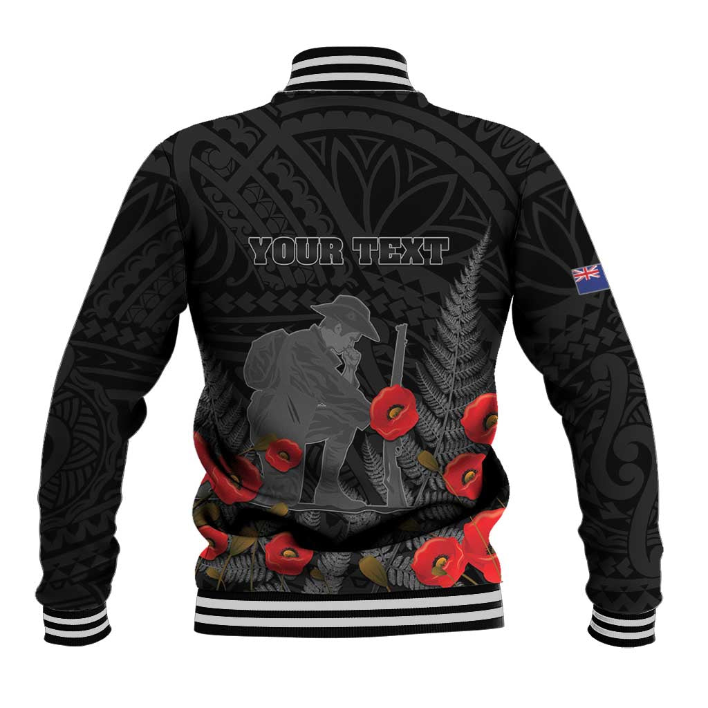 Personalised New Zealand ANZAC Day Baseball Jacket Lest We Forget Soldier Memorial LT15 - Polynesian Pride