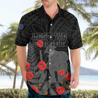 Personalised New Zealand ANZAC Day Hawaiian Shirt Lest We Forget Soldier Memorial