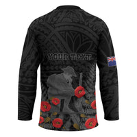 Personalised New Zealand ANZAC Day Hockey Jersey Lest We Forget Soldier Memorial LT15 - Polynesian Pride