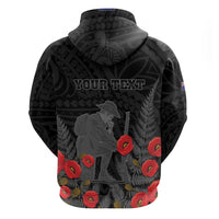 Personalised New Zealand ANZAC Day Hoodie Lest We Forget Soldier Memorial LT15 - Polynesian Pride