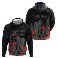 Personalised New Zealand ANZAC Day Hoodie Lest We Forget Soldier Memorial LT15 - Polynesian Pride
