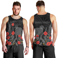 Personalised New Zealand ANZAC Day Men Tank Top Lest We Forget Soldier Memorial