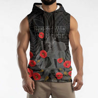 Personalised New Zealand ANZAC Day Sleeveless Hoodie Lest We Forget Soldier Memorial LT15 - Polynesian Pride
