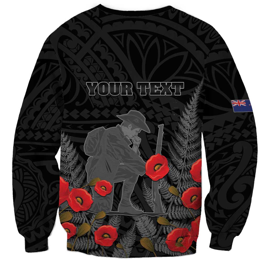 Personalised New Zealand ANZAC Day Sweatshirt Lest We Forget Soldier Memorial LT15 - Polynesian Pride