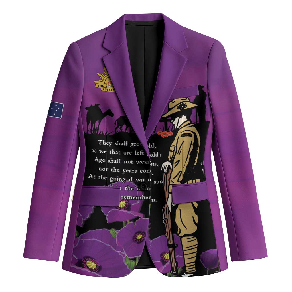 ANZAC Soldier and War Animals Blazer We Will Remember Them