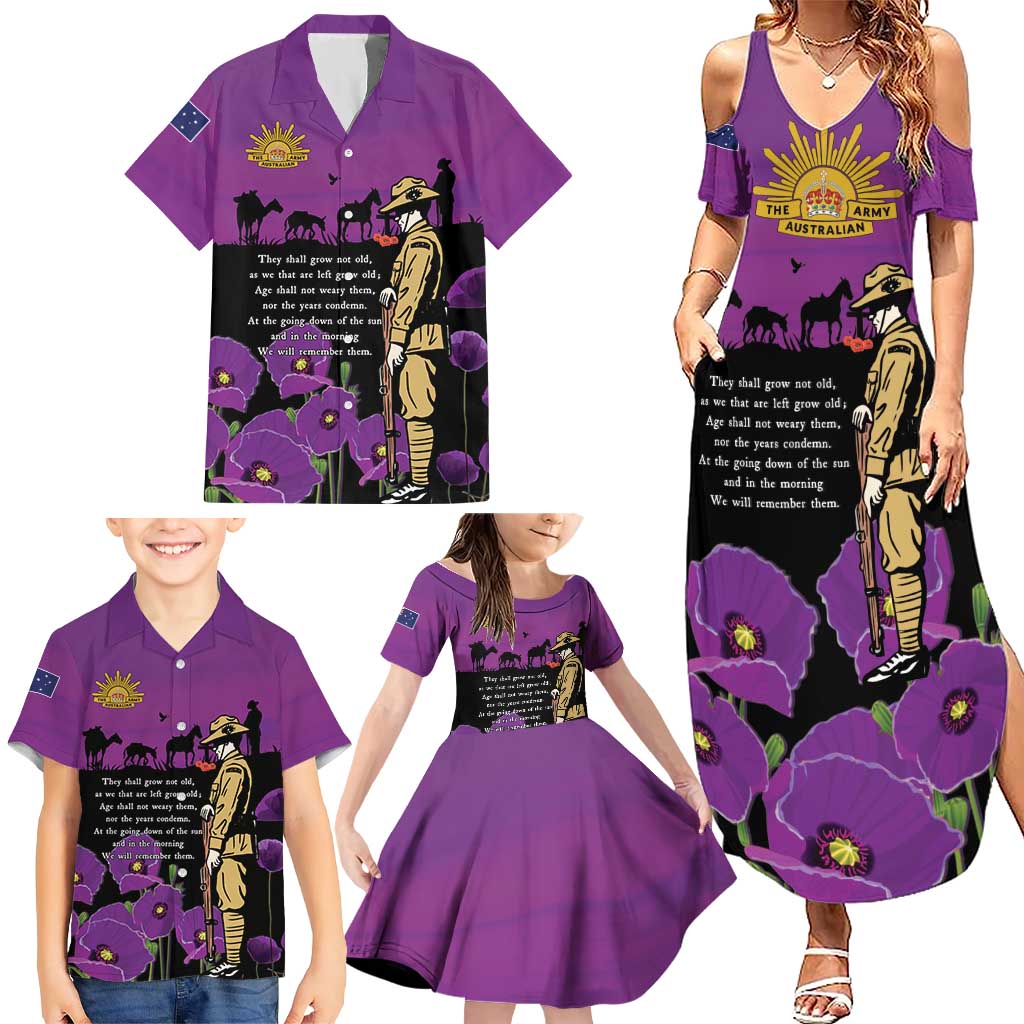 ANZAC Soldier and War Animals Family Matching Summer Maxi Dress and Hawaiian Shirt We Will Remember Them LT15 - Polynesian Pride