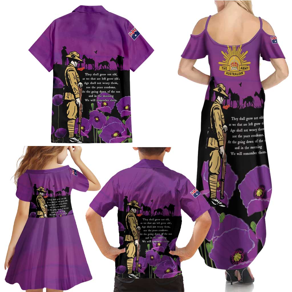 ANZAC Soldier and War Animals Family Matching Summer Maxi Dress and Hawaiian Shirt We Will Remember Them LT15 - Polynesian Pride