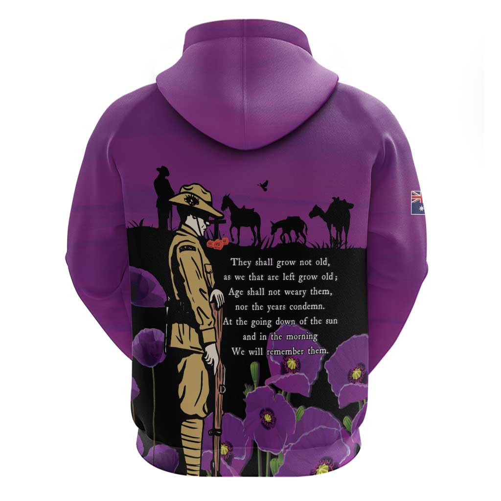 ANZAC Soldier and War Animals Hoodie We Will Remember Them LT15 - Polynesian Pride