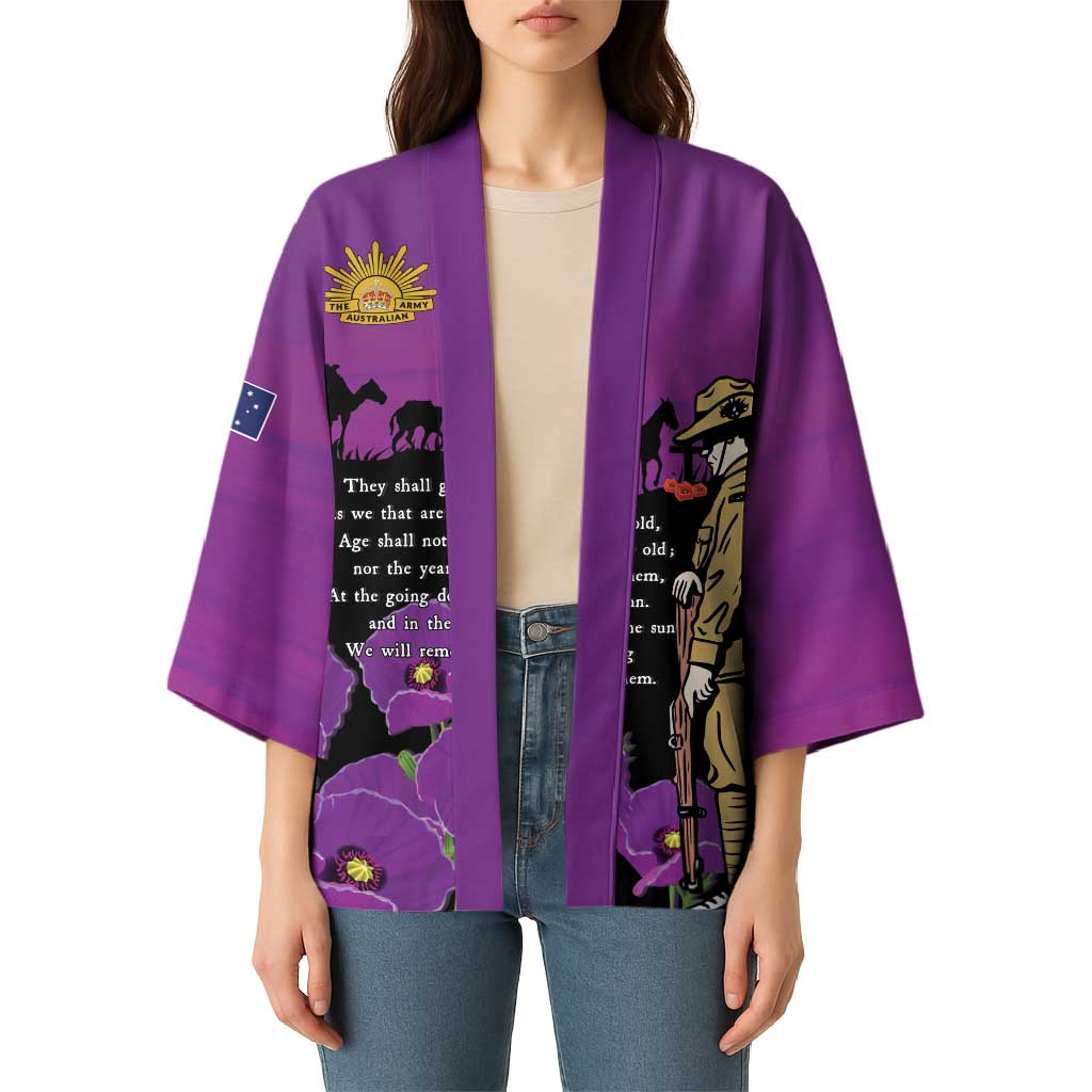 ANZAC Soldier and War Animals Kimono We Will Remember Them LT15 - Polynesian Pride