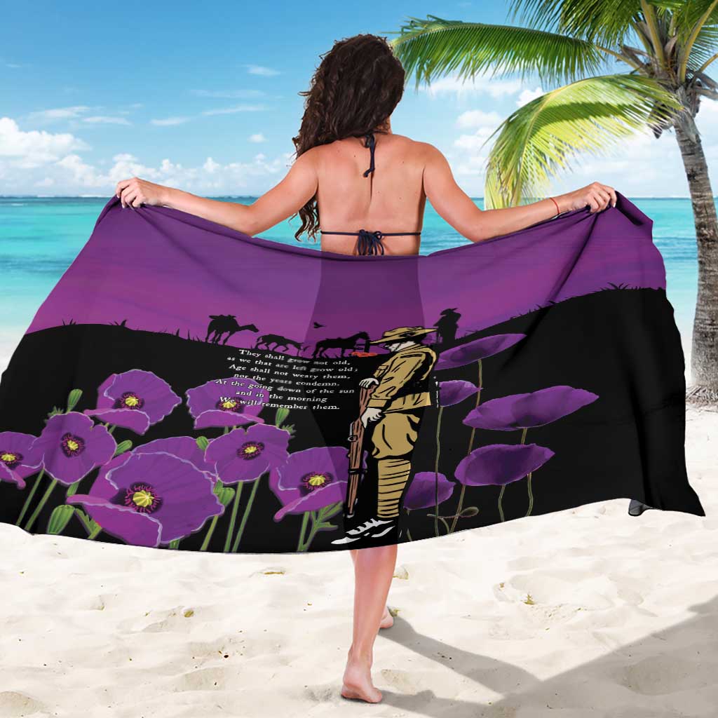ANZAC Soldier and War Animals Sarong We Will Remember Them